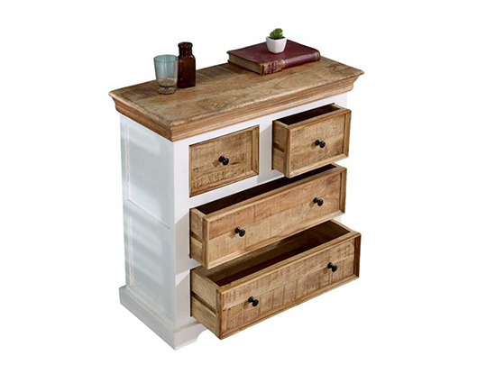 Arianna Solid Mango Wood 4 Chest Of Drawers