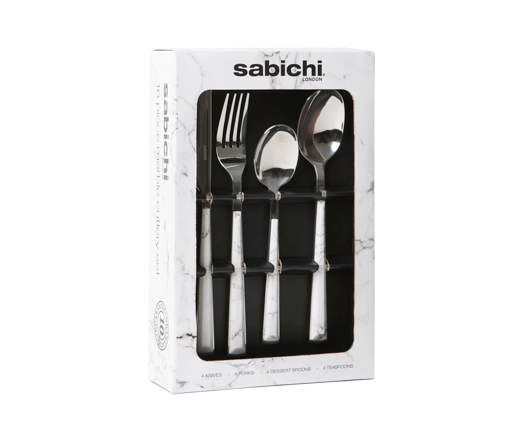Sabichi 16 Piece Marble Cutlery