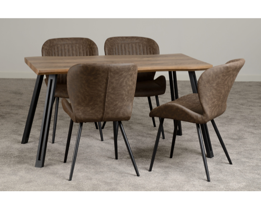 Quinn Wave Edge Dining Set