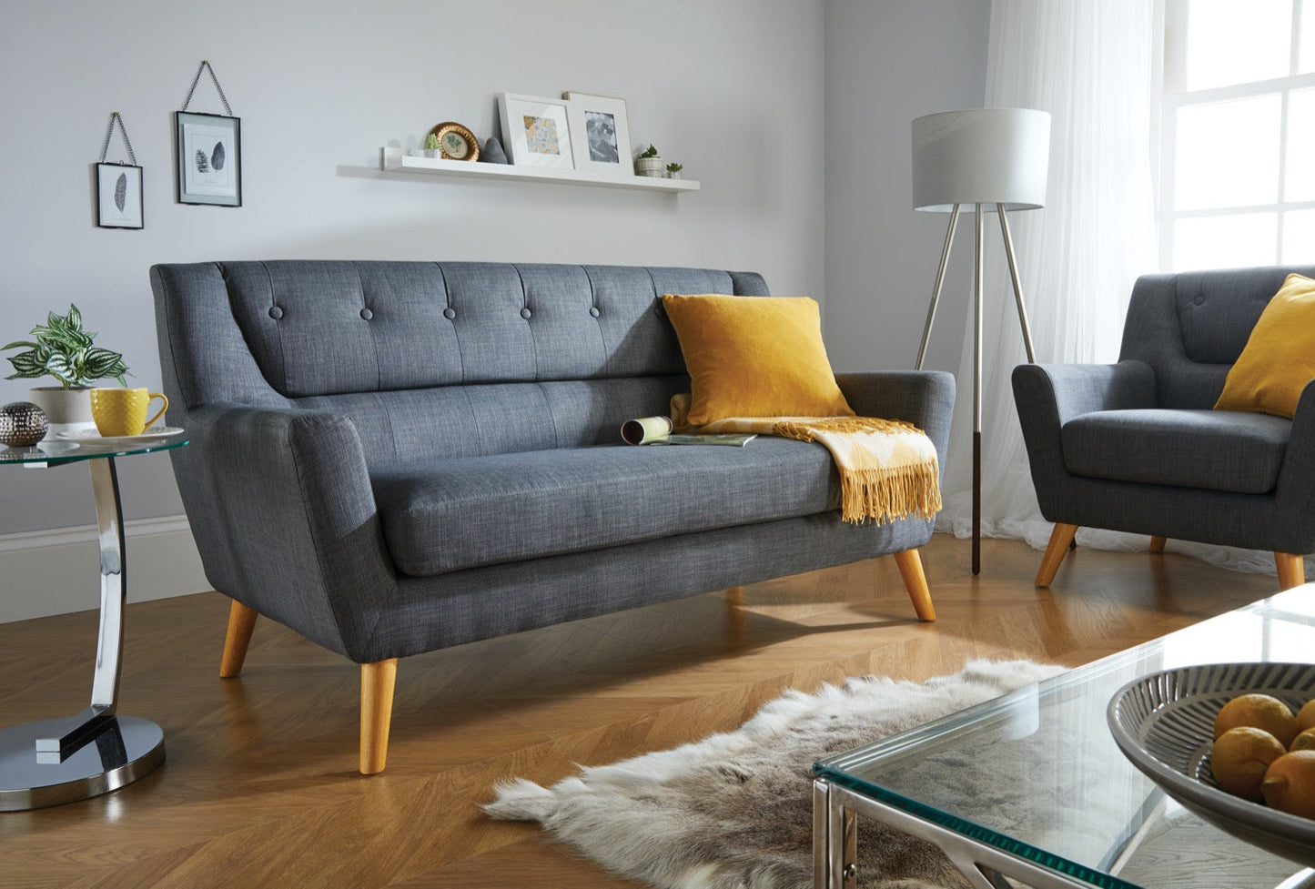 Landon Large Sofa - Grey