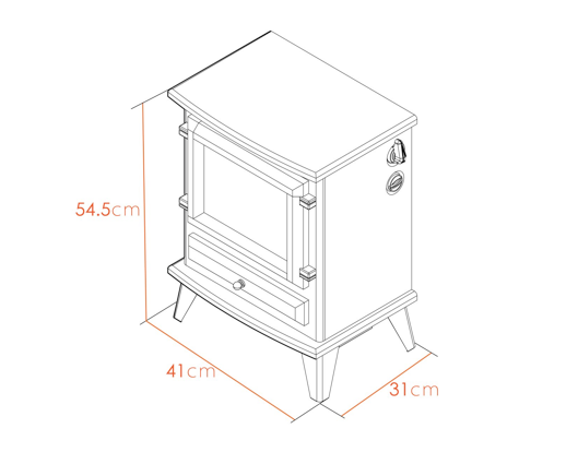 Harlow Electric Stove in Grey