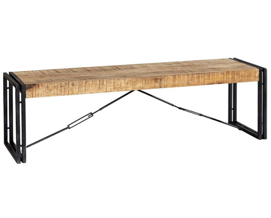 Cole Industrial Metal & Wooden Bench