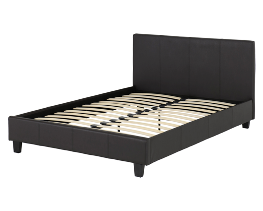 Prado Double Bed - Brown Faux Leather