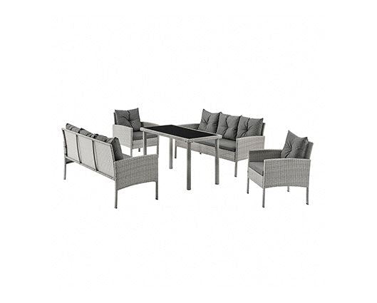 Dark Grey 5PCS SOFA SET Grey Cushion