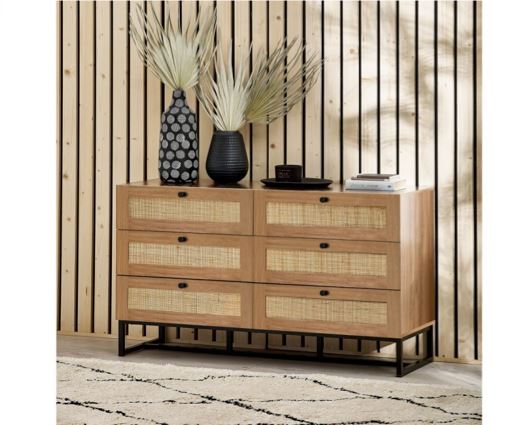 Petra 6 Drawer Chest- Oak