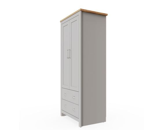 Lincoln 2 Door Wardrobe- Light Grey