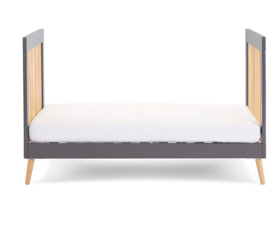 Maura Mini Cot Bed - Slate with Natural