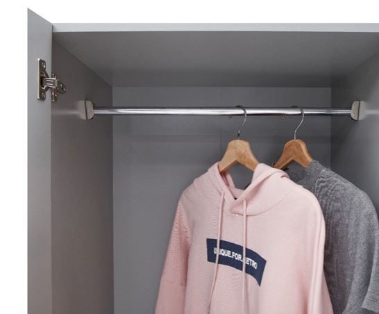 Easton 2 Door Wardrobe- Grey