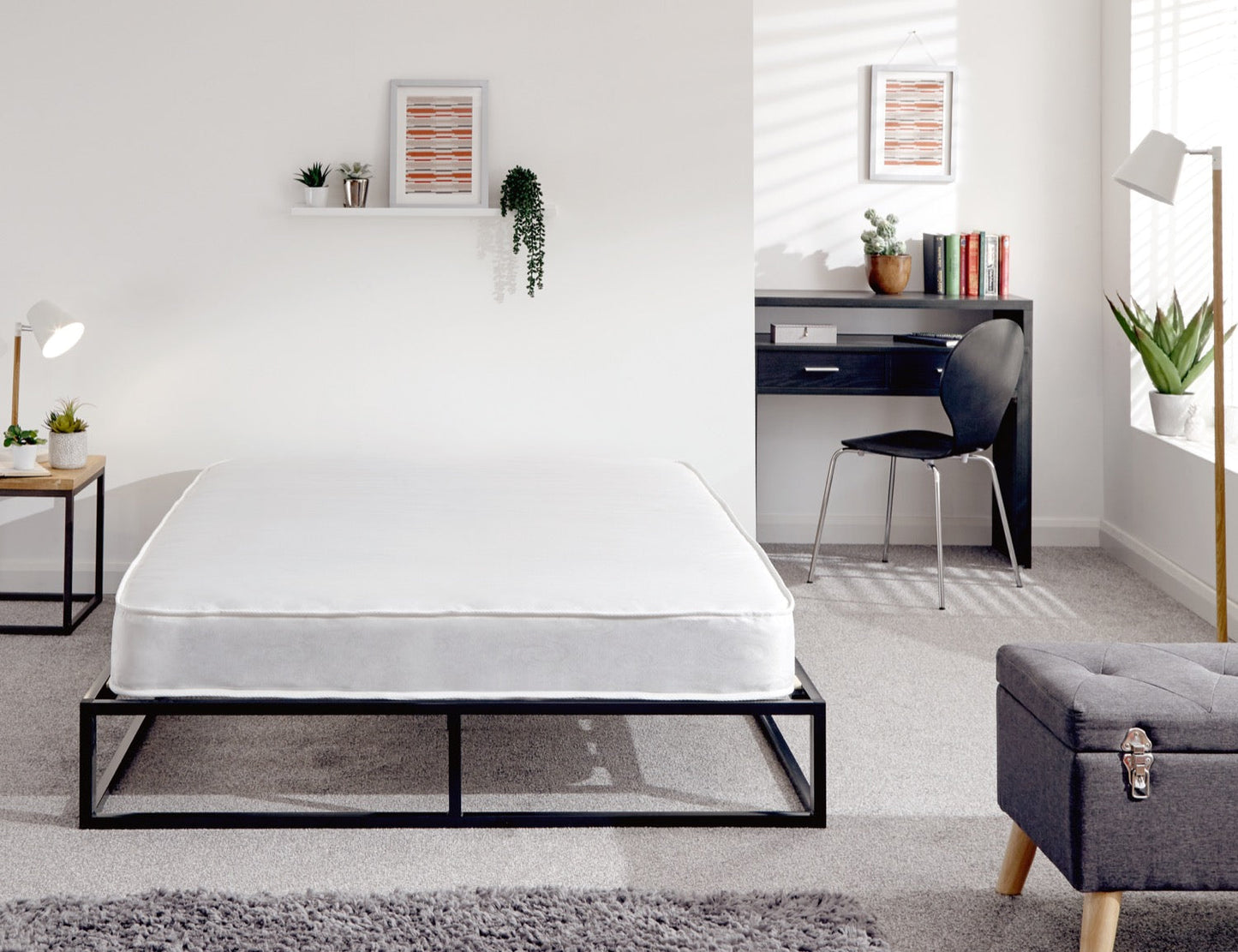 Platform Double Bed - Black