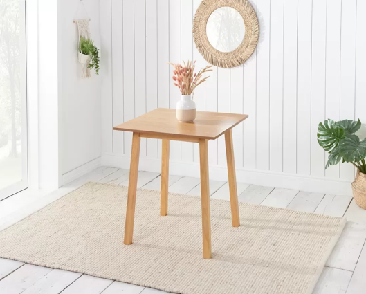Stetson Dining Table & 2 Ladder Chairs- Oak