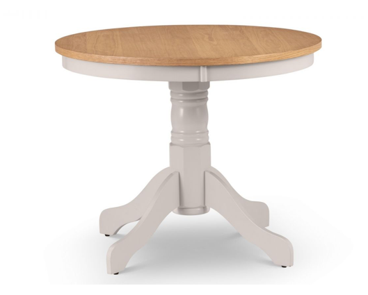 Oxford Oak/Elephant Grey Round Pedestal Table