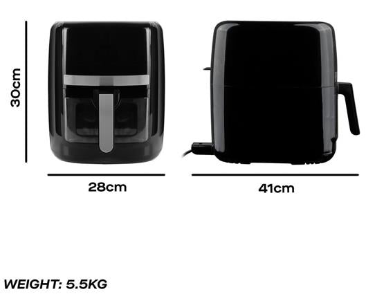 8L Air Fryer with Window and Divider