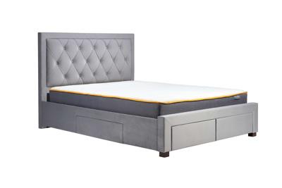 Woodbury King Bed with Drawers - Grey