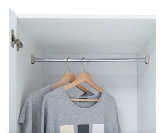 Easton 2 Door Wardrobe- White
