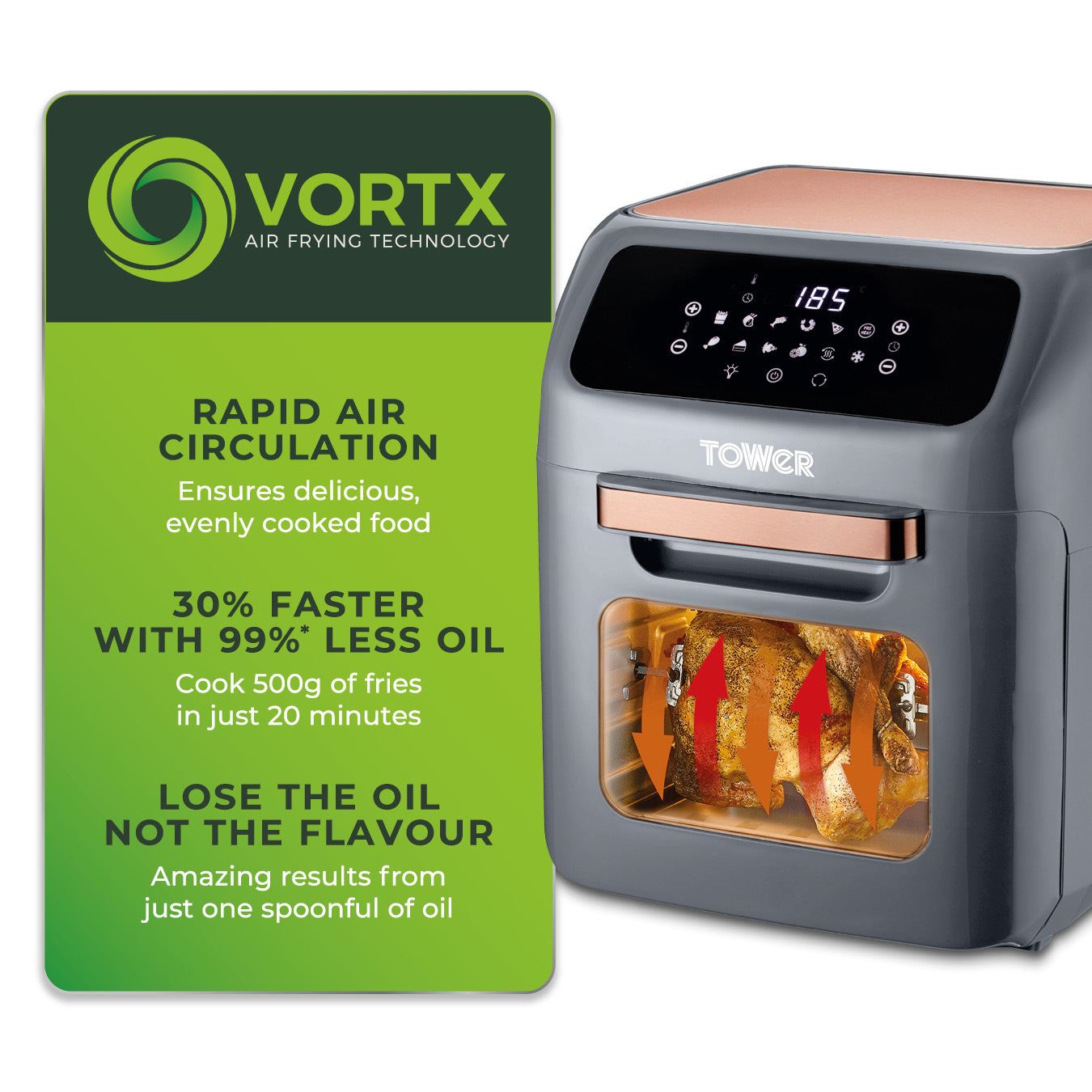 Tower Vortx 12L Air Fryer Oven with Rapid Air Circulation