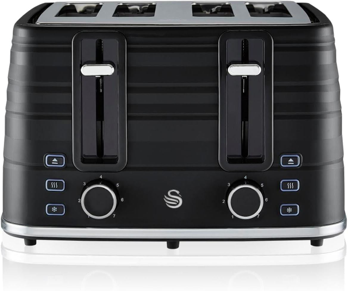 Swan 4 Slice Symphony Toaster - Black