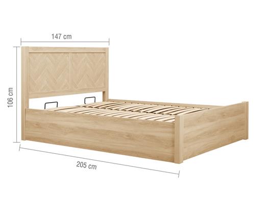 Herringford Ottoman King Bed - Oak