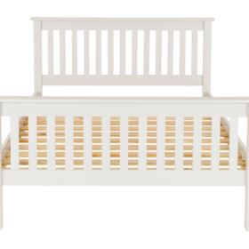 Monaco King Bed High Foot End - White
