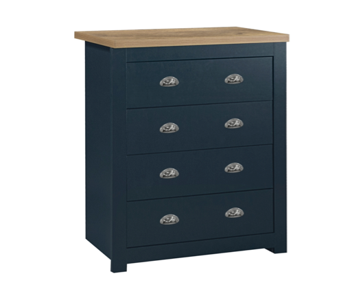 Harper 4 Drawer Chest - Navy