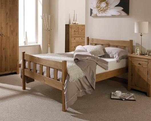 Havana Double Bed - Pine