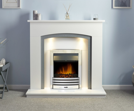 Sandler in White & Grey with Lights plus Eclipse in Chrome