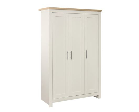 Harper 3 Door Wardrobe - Cream