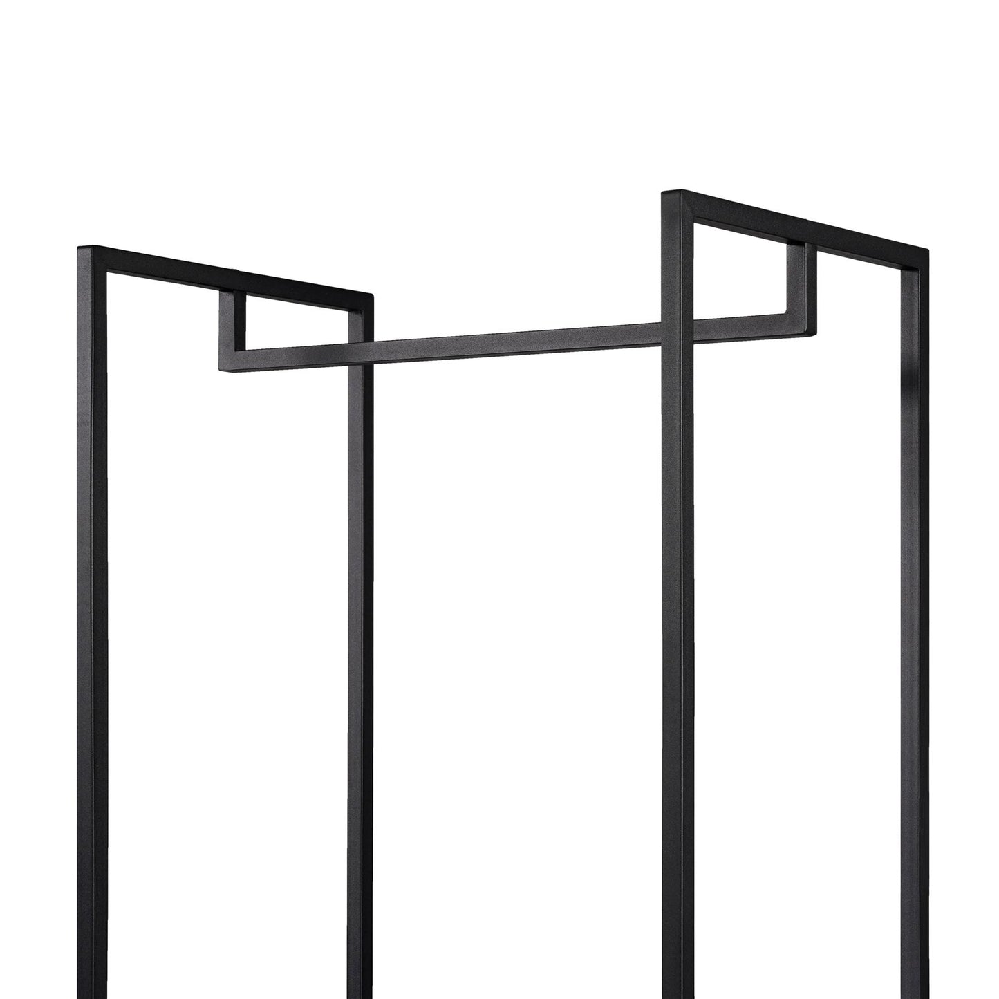 Scala Open Wardrobe with 2 Shelves - Black