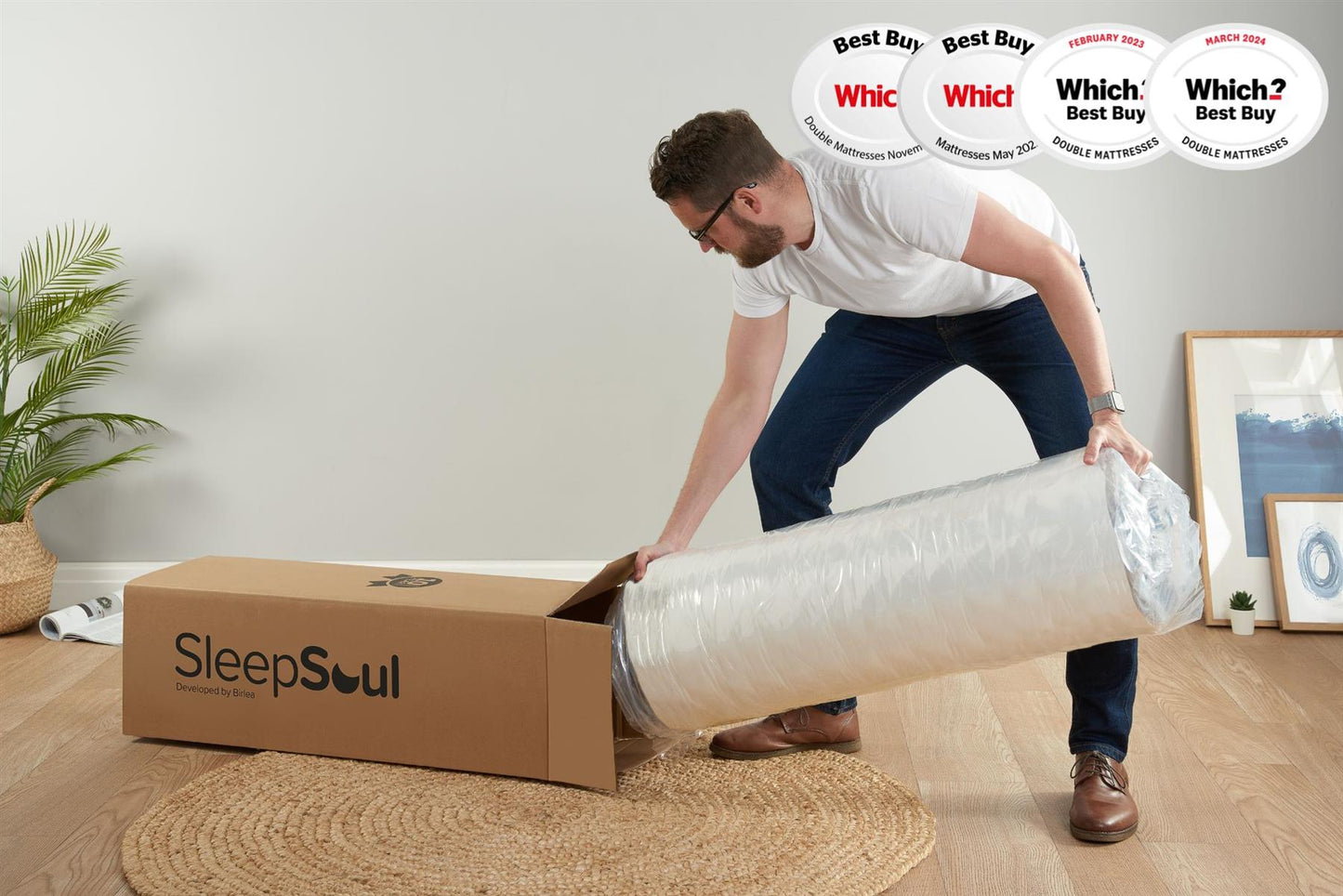 Roll Up Heaven 1000 Pocket Sprung Coolgel Mattress (25cm Depth) - Super King