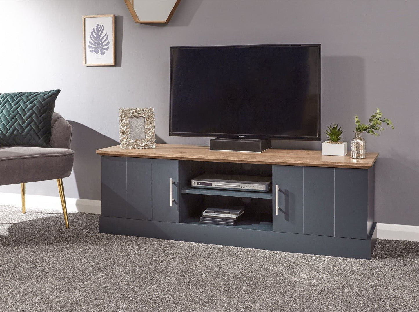 Kinsley Large TV Unit-Blue