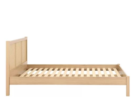 Croxley Double Rattan Bed - Oak