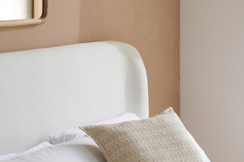 Lanis Double Ottoman Bed - Cream