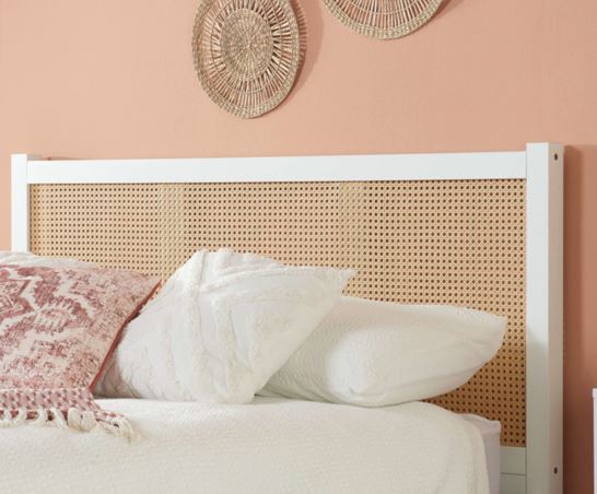 Croxley King Rattan Bed- White
