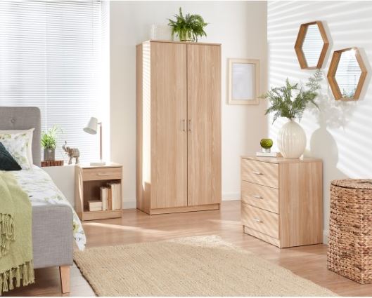 Princeton 3 Piece Bedroom Set-Oak