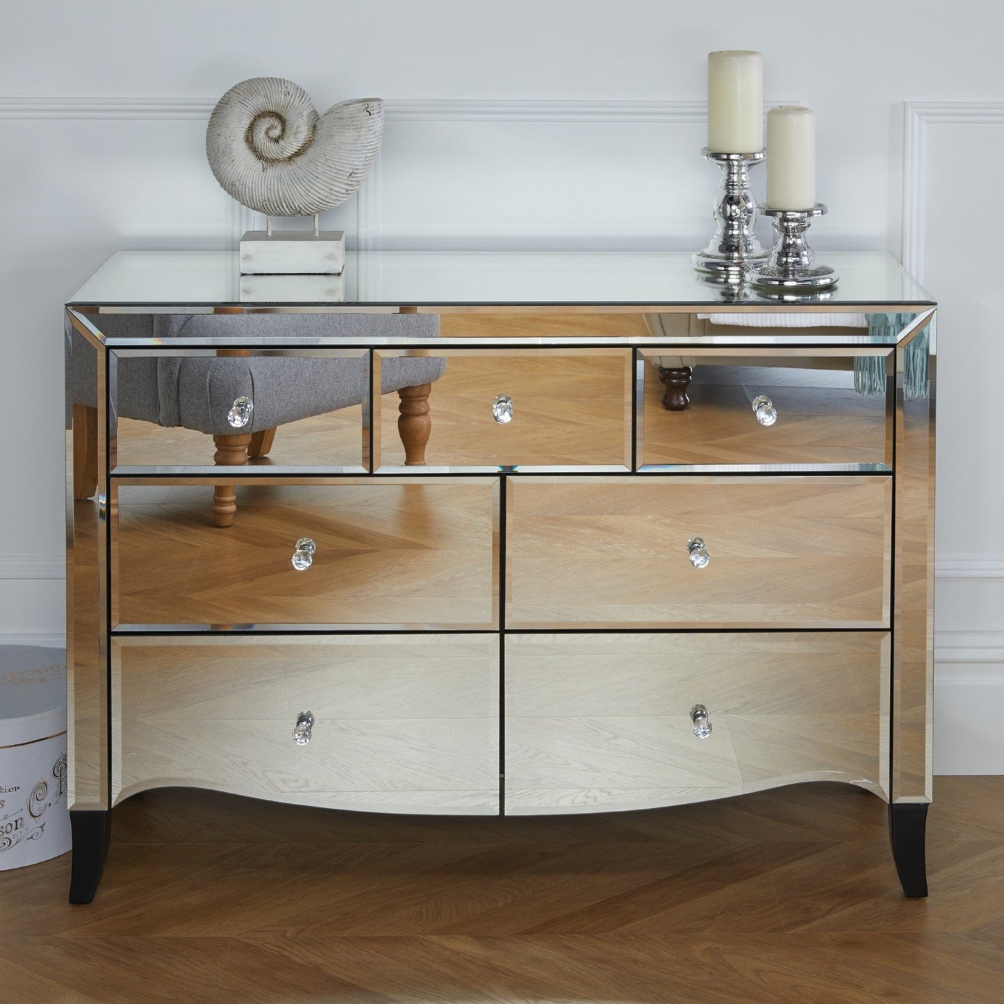 Paolo 3 Over 4 Chest - Mirrored