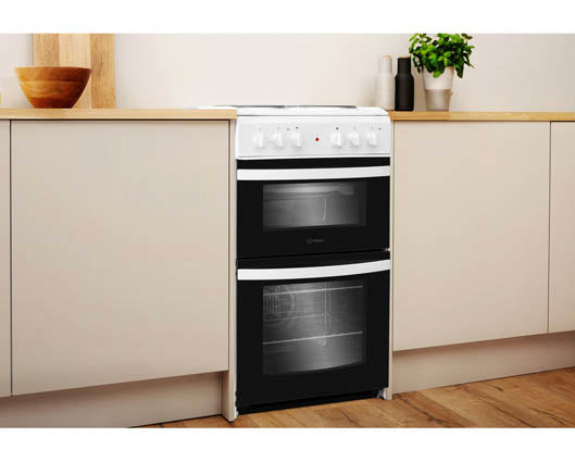 Indesit ID5E92KMW 50cm Electric Twin Cooker with Electric Plates
