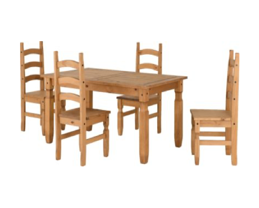 Corona 5' Dining Set - Distressed Waxed Pine