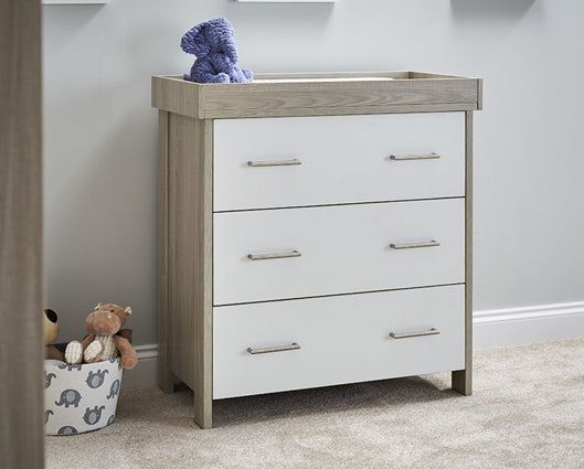 Nina Changing Unit - Grey Wash & White
