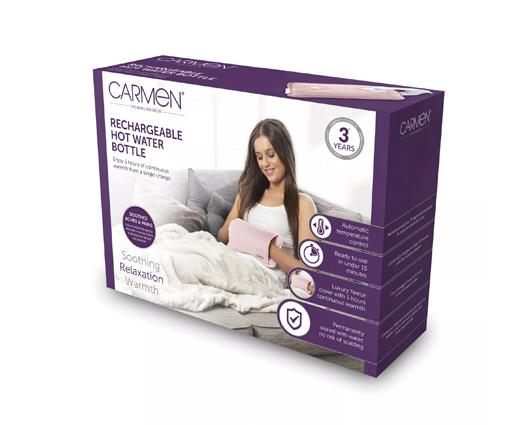 Carmen Spa Rechargeable Hot Water Bottle - Pink
