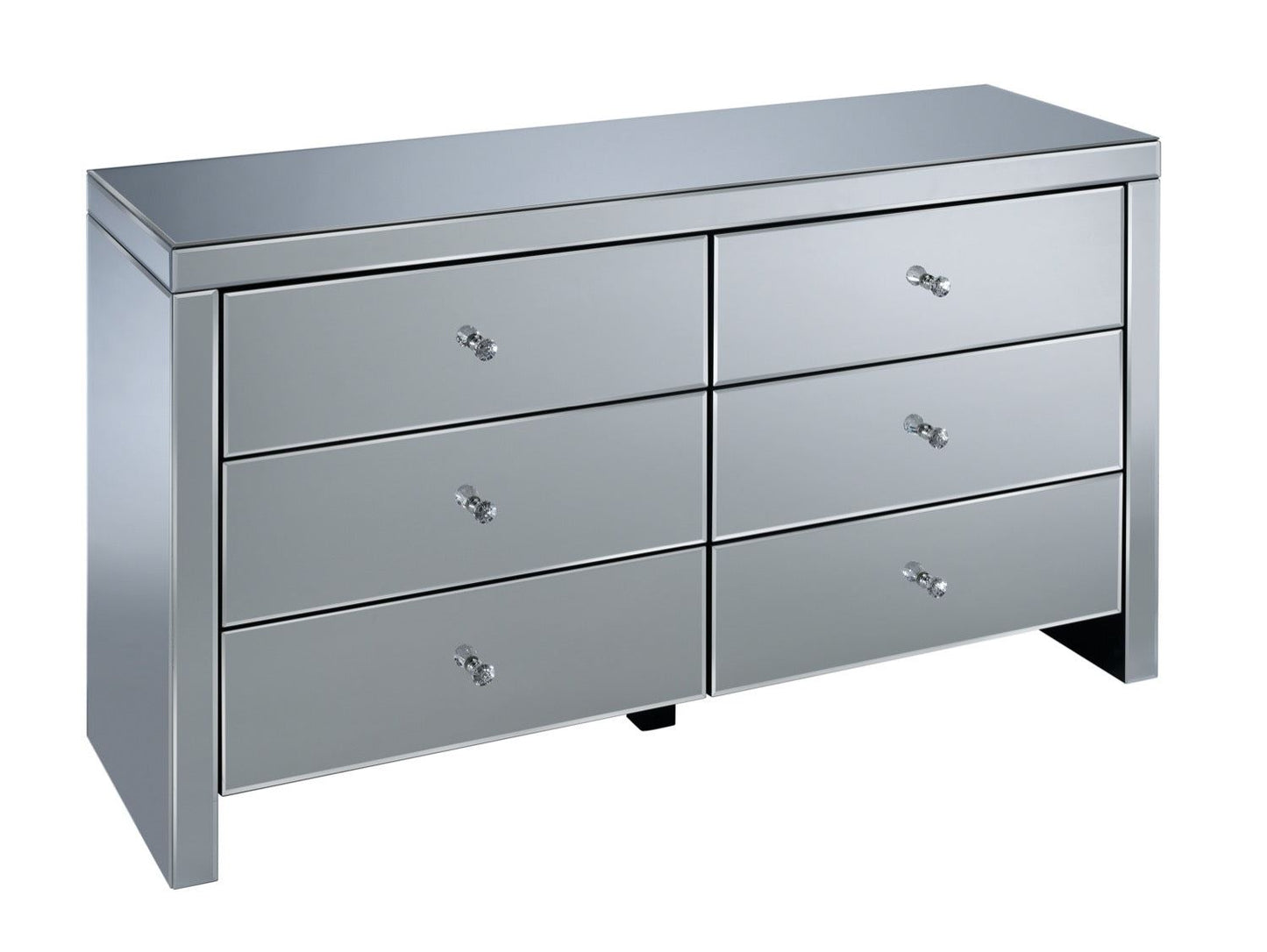 Seville 6 Drawer Chest - Mirrored