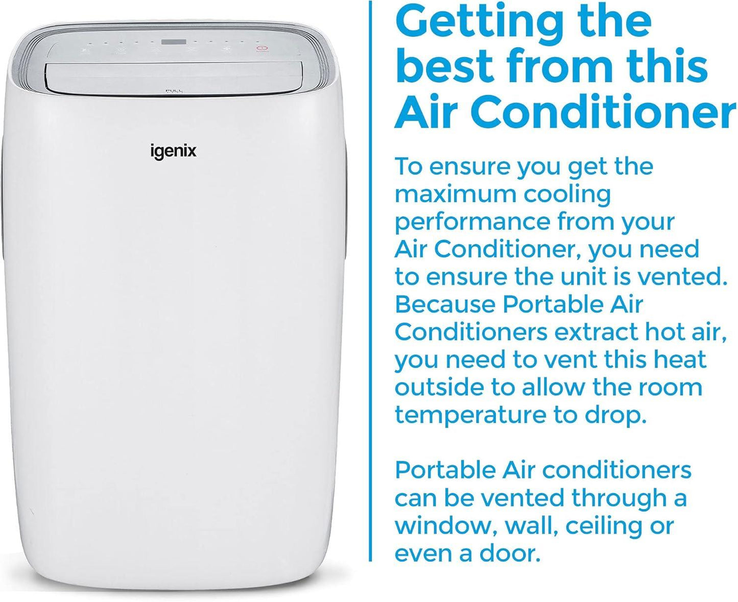 Igenix 9000 BTU Portable Air Conditioner and Heater