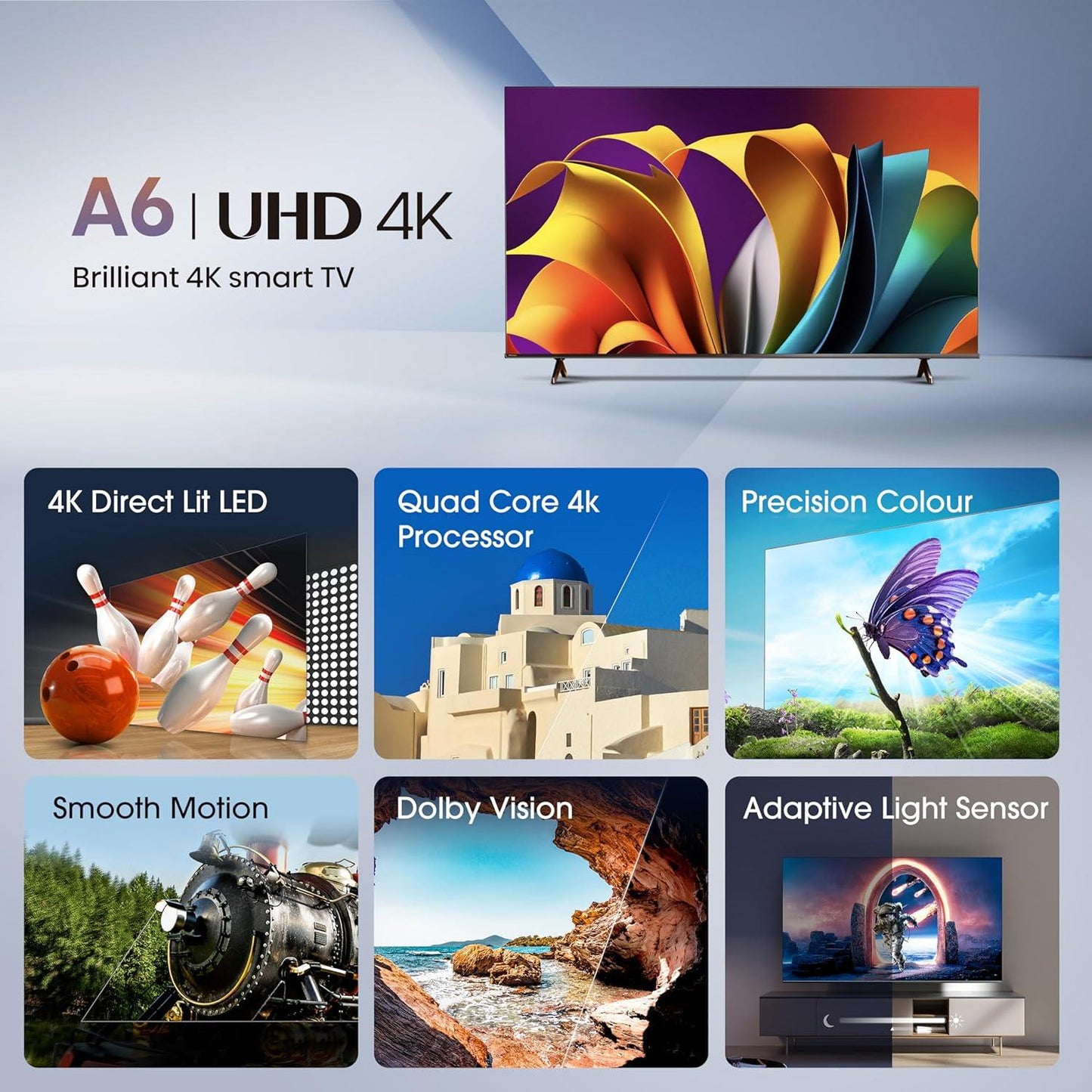 HISENSE 50A6NTUK 50" Smart 4K Ultra HD HDR LED TV with Amazon Alexa