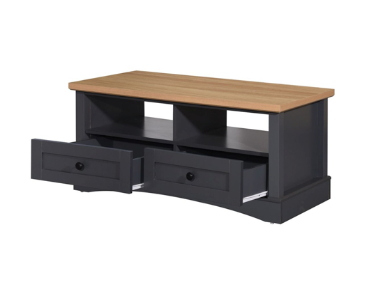 Carman Coffee Table with 2 Drawers-Grey