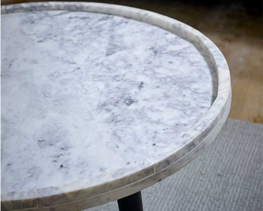 Olin Coffee Table With Marble Top And Metal Legs