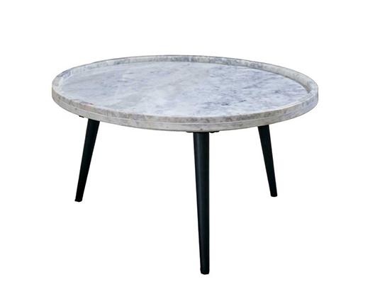 Olin Coffee Table With Marble Top And Metal Legs
