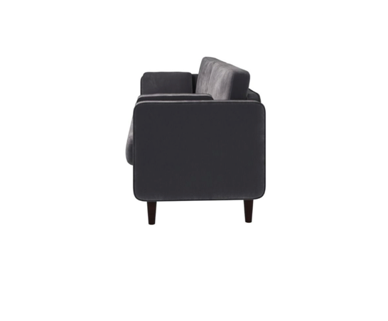 Cora 2 Seater Cushion Back Sofa- Dark Grey