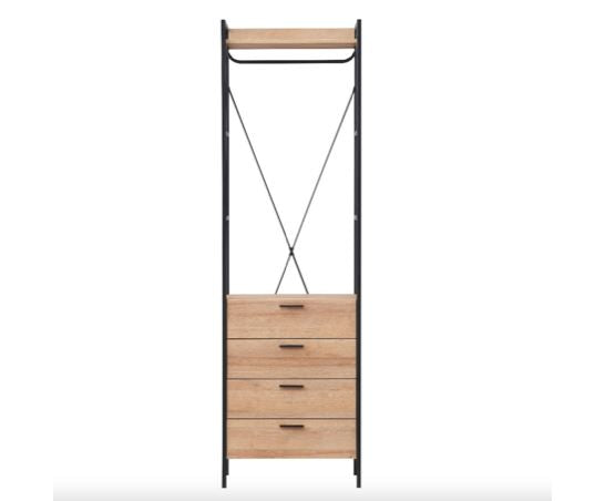 Cohen 4 Drawer Open Wardrobe- Riveria Oak