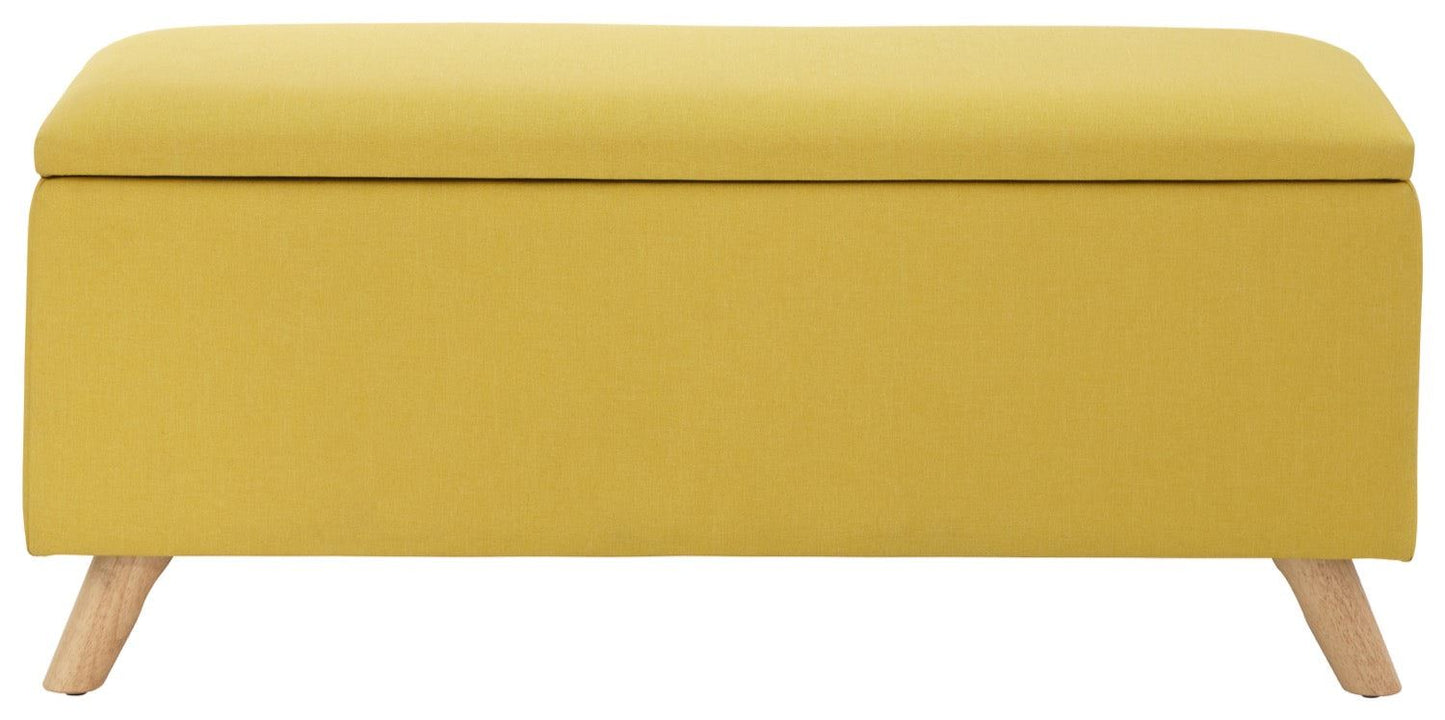 Scorento Ottoman Storage Unit-Mustard