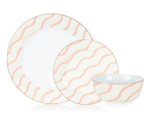 12pc Poodle & Blonde Bellisima Dinner Set