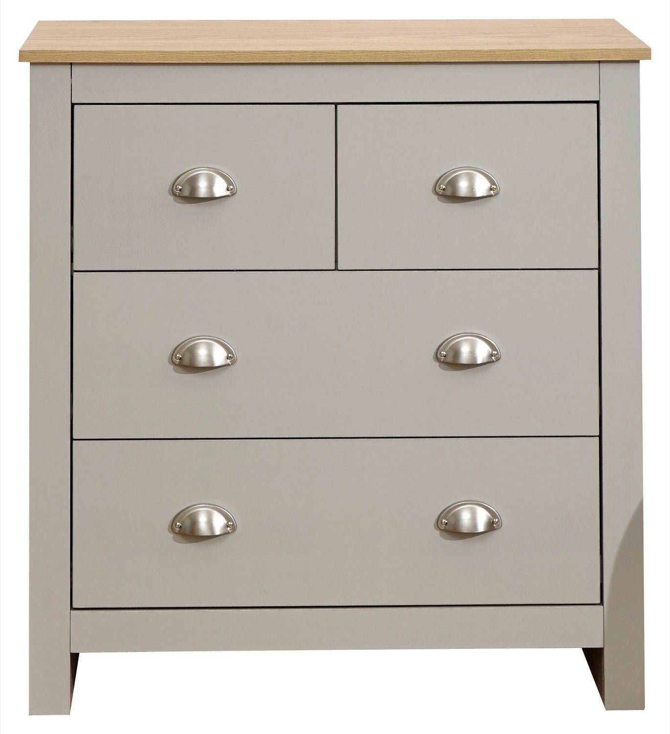 Lachlan 2+2 Drawer Chest-Grey