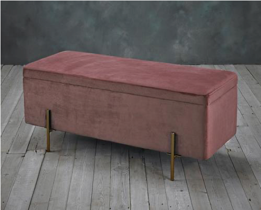 Laretta Storage Ottoman Pink